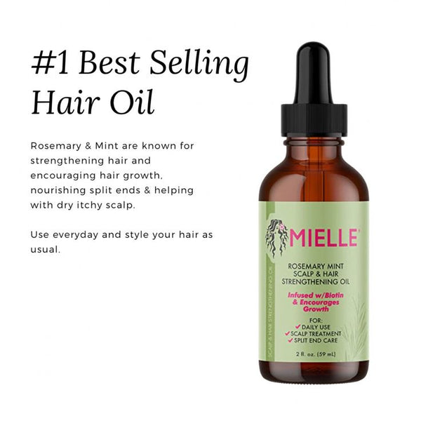 MIELLE Rosemary Mint Scalp & Hair Strengthening Oil